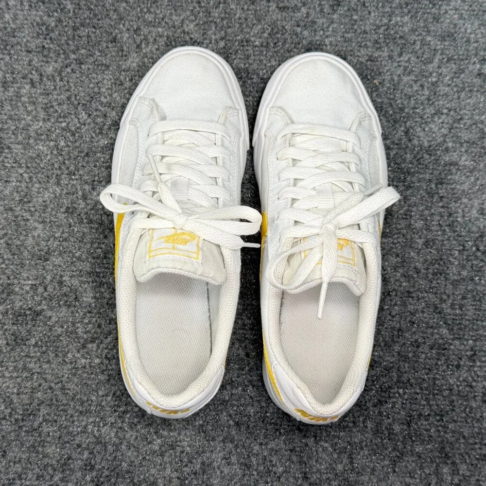 Nike Court Royale AC Canvas Shoes Women's 6 White Topaz Gold‎ Athletic Sneakes